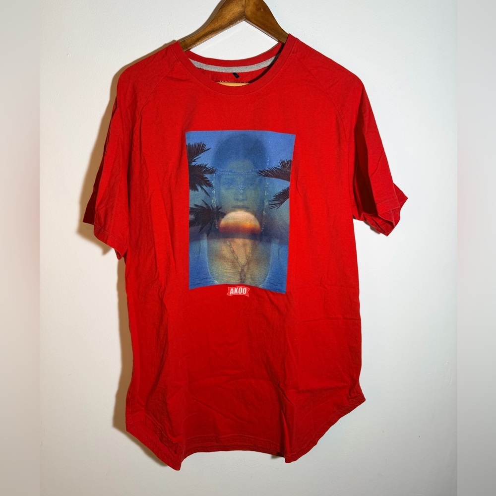 Akoo Streetwear Tunic Red Graphic T-Shirt